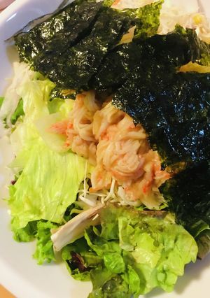 市販サラダ活用●カニカマボコのあんかけ風-レシピのメイン写真