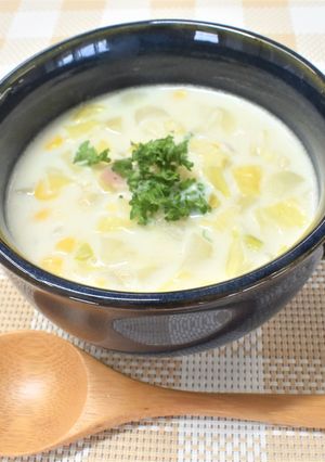 野菜たっぷりミルクスープ-レシピのメイン写真