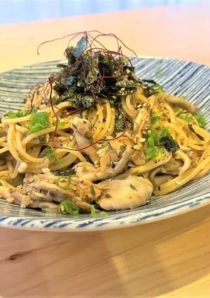アカモクで秋を感じるパスタ-レシピのメイン写真