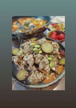 さつまいもと枝豆の肉じゃが♡-レシピのメイン写真