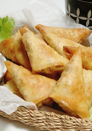 クッキングハッシュと島豆腐のサモサ風-レシピのメイン写真
