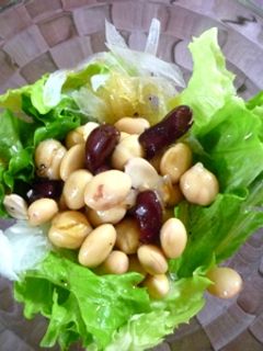 ヘルシー☆お豆と玉ねぎのサラダ-レシピのメイン写真