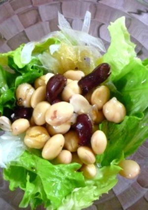 ヘルシー☆お豆と玉ねぎのサラダ-レシピのメイン写真