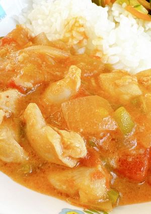 【保育園給食】鶏肉のトマト煮-レシピのメイン写真