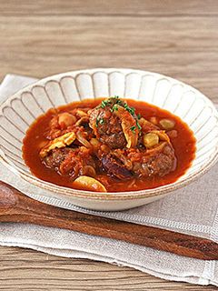 牛肉とお豆のカレー風味トマト煮こみ-レシピのメイン写真