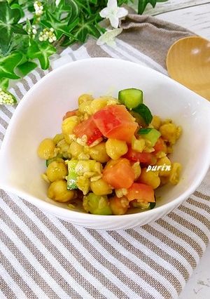 ひよこ豆とオートミールのスパイシーサラダ-レシピのメイン写真