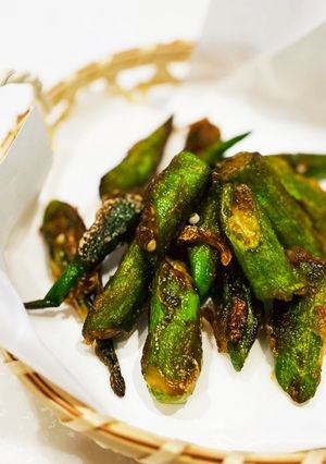 おくらのにんにく醤油唐揚げ-レシピのメイン写真