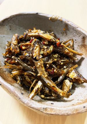 お盆の御供物でイワシの佃煮(香砂粉使用)-レシピのメイン写真