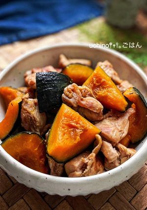 ほぼ10分♪鶏肉とかぼちゃの甘辛煮-レシピのメイン写真