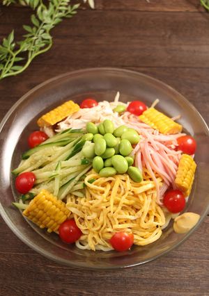 簡単！冷やし中華　玄米黒酢たれ-レシピのメイン写真