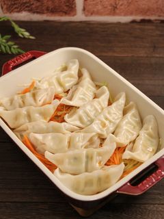 レンジで簡単!野菜たっぷり蒸餃子-レシピのメイン写真