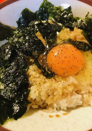 毎日のしろごはん●玉かけ海苔ゴマごはん-レシピのメイン写真