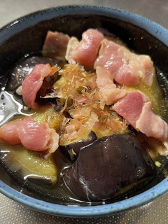 ビールに合う冷凍ナスとベーコンの煮浸し風-レシピのメイン写真