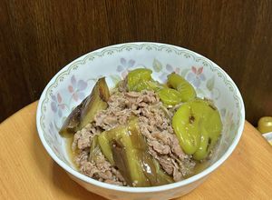 牛バラ切り落としと茄子＆ピーマンの甘辛煮-レシピのメイン写真