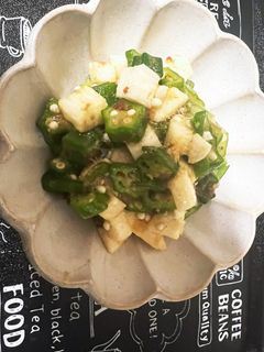 ♡オクラと長芋のおかか和え♡-レシピのメイン写真