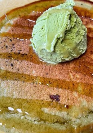 わさびじゃないよ！もちふわ抹茶パンケーキ-レシピのメイン写真