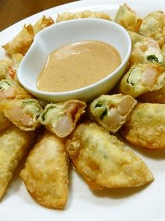 海老のクリームチーズと大葉の揚げ餃子♪-レシピのメイン写真