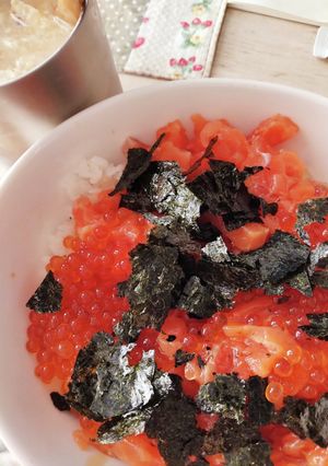 ズボラなサーモンいくら丼-レシピのメイン写真
