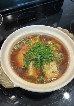 土鍋で白菜と揚げ豆腐のワン・ポット♪-レシピのメイン写真