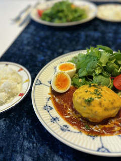 チーズのせ!定番のハンバーグ-レシピのメイン写真