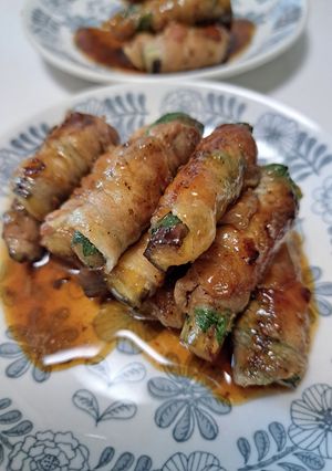 お二人さんの☆なすの肉巻き！-レシピのメイン写真