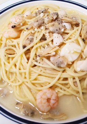 ボンゴレ風海鮮パスタ-レシピのメイン写真