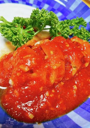 イカの詰め物〜トマトソースがけ〜-レシピのメイン写真