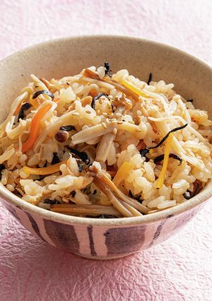 ツナときのこの炊き込みご飯-レシピのメイン写真