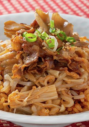 きのこともやしの韓国風炊き込みごはん-レシピのメイン写真