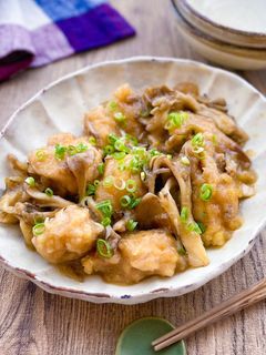 鶏肉と舞茸の柚子みぞれ煮♫-レシピのメイン写真