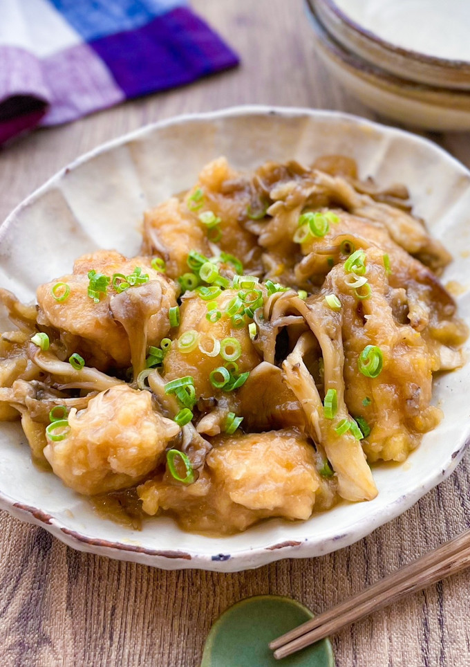 鶏肉と舞茸の柚子みぞれ煮♫-レシピのメイン写真