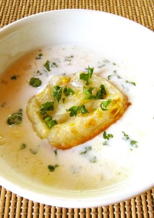 とうもろこし牛乳釜飯餅の冷雑煮-レシピのメイン写真