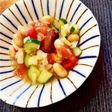 食感楽しい♫トマトときゅうりと豆のマリネ