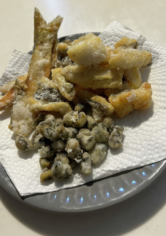 釣れたてカマスとミナ貝の素揚げ-レシピのメイン写真