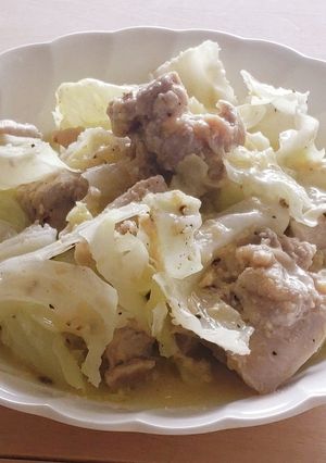 鶏もも肉レモンバター★キャベツ★お弁当-レシピのメイン写真
