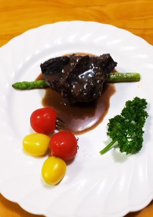 鹿肉・牛豚ホホ肉のワイン煮込み-レシピのメイン写真