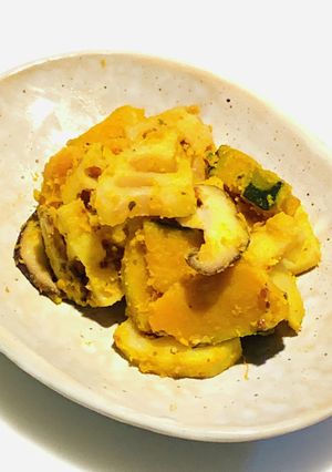 蓮根とかぼちゃのデリ風マスタード炒め-レシピのメイン写真