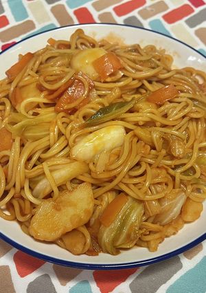 超簡単☆ラー油ナポリタン♪♪-レシピのメイン写真