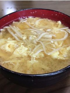 えのきと溶き卵の味噌汁-レシピのメイン写真