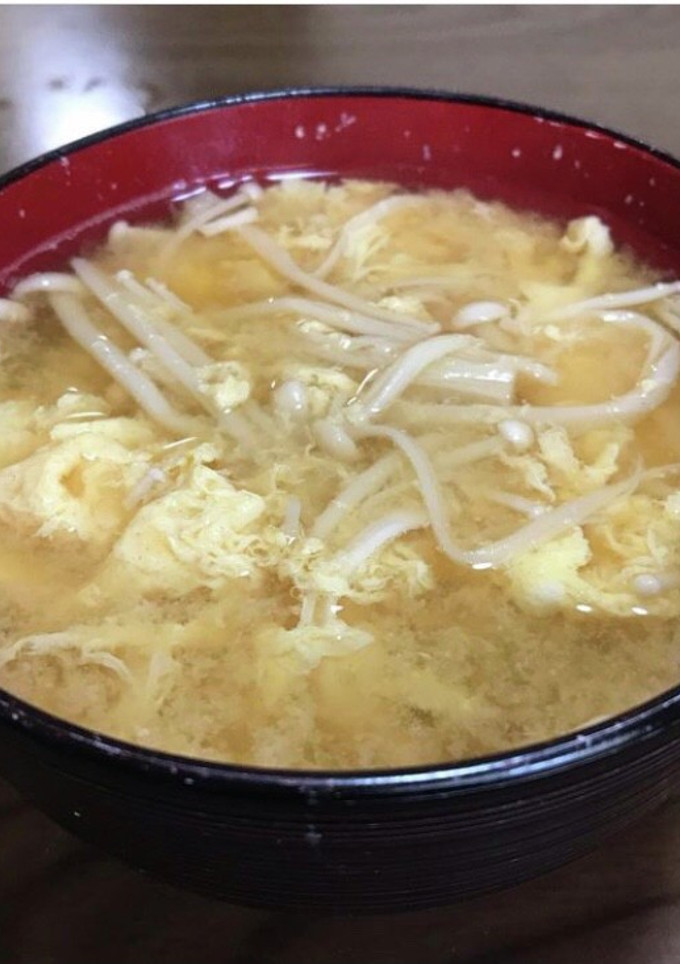 えのきと溶き卵の味噌汁-レシピのメイン写真