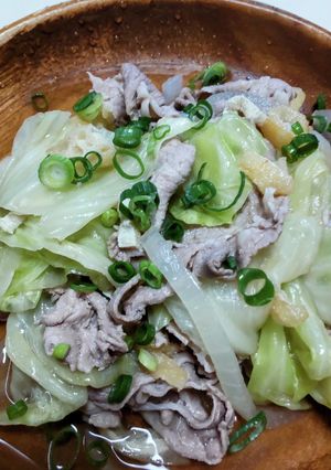 豚バラとキャベツと油揚げの簡単煮♡-レシピのメイン写真