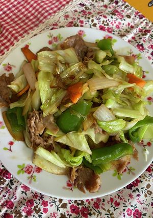 簡単生姜焼きのタレで野菜炒め（お弁当用）-レシピのメイン写真