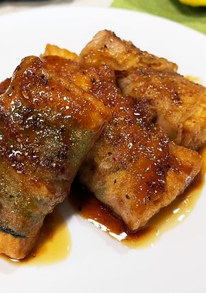厚揚げの大葉&豚バラ巻き-レシピのメイン写真