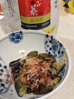 レンジで簡単、ナスのこんぶ茶和え-レシピのメイン写真