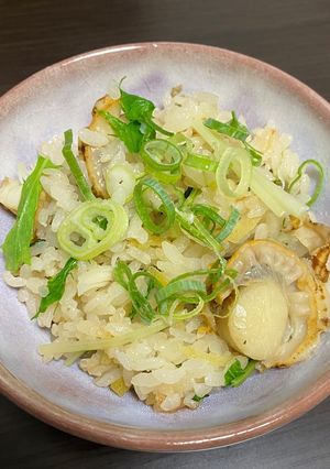 【さかなの日】ホタテと水菜の炊き込みご飯-レシピのメイン写真