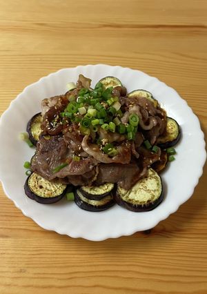 焼き茄子のよだれ豚-レシピのメイン写真