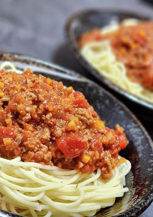 簡単！！ミートソースパスタ！-レシピのメイン写真
