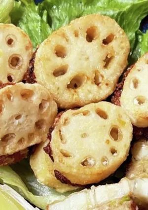 シャキシャキ歯応え 蓮根のはさみ揚げ-レシピのメイン写真