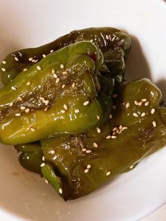ピーマン種もヘタも丸ごと焼煮-レシピのメイン写真