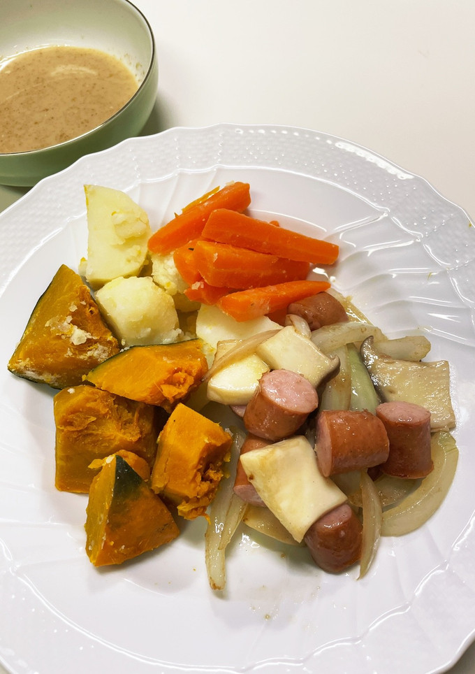 シャウエッセンと野菜達の蒸物　　タレ付き-レシピのメイン写真